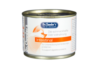 DR. CLAUDER'S INTESTINAL DIET, specializuoti konservai skrandžio ir žarnyno problemų turinčioms katėms, 200g