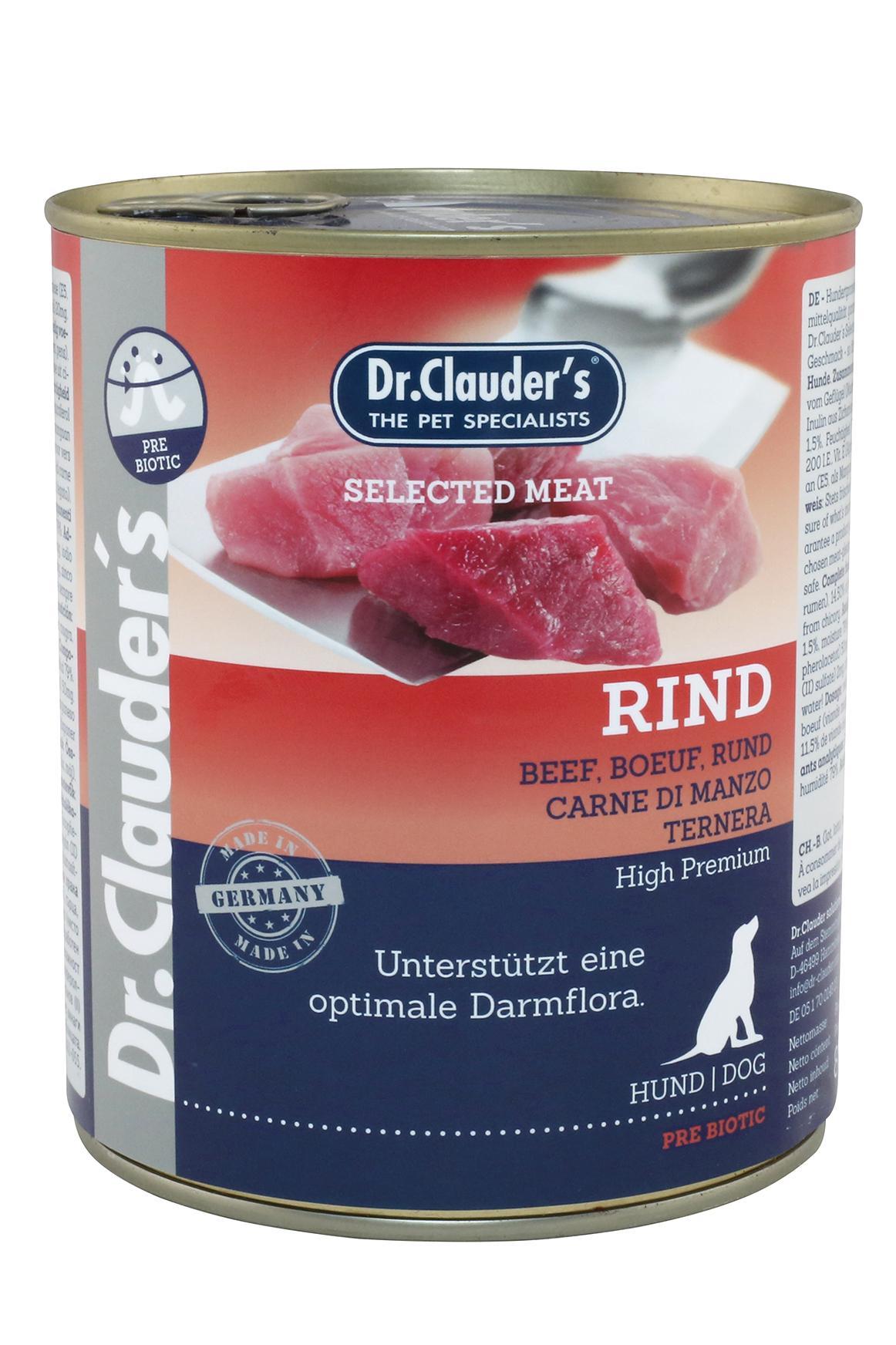 DR. CLAUDER'S drėgnas maistas šunims su jautiena ir prebiotikais 800g