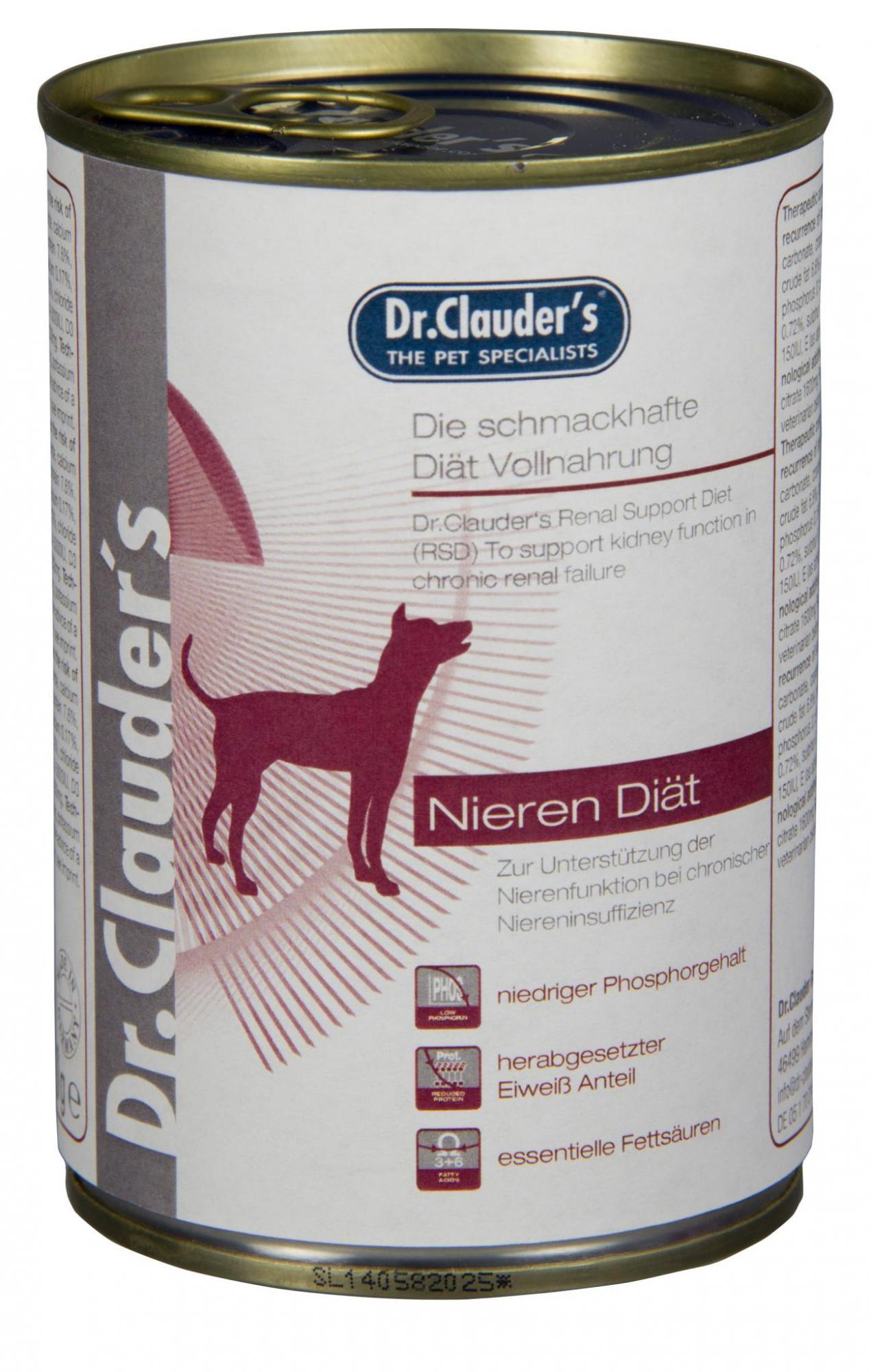 Dr. Clauder's RSD Renal Diet drėgnas maistas šunims, sergantiems inkstų ligomis 400g