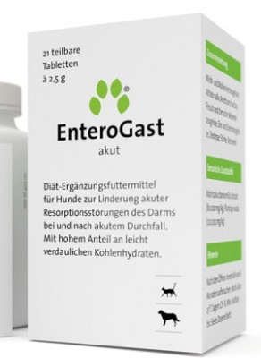 ENTEROGAST, pašaro papildas nuo viduriavimo, šunims ir katėms, 21 tabl.