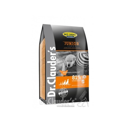 Dr. CLAUDER'S JUNIOR LARGE subalansuotas sausas maistas didelių ir labai didelių veislių jauniems šunims 12,5kg Dr. CLAUDER'S JUNIOR LARGE subalansuotas sausas maistas didelių ir labai didelių veislių jauniems šunims 12,5kg