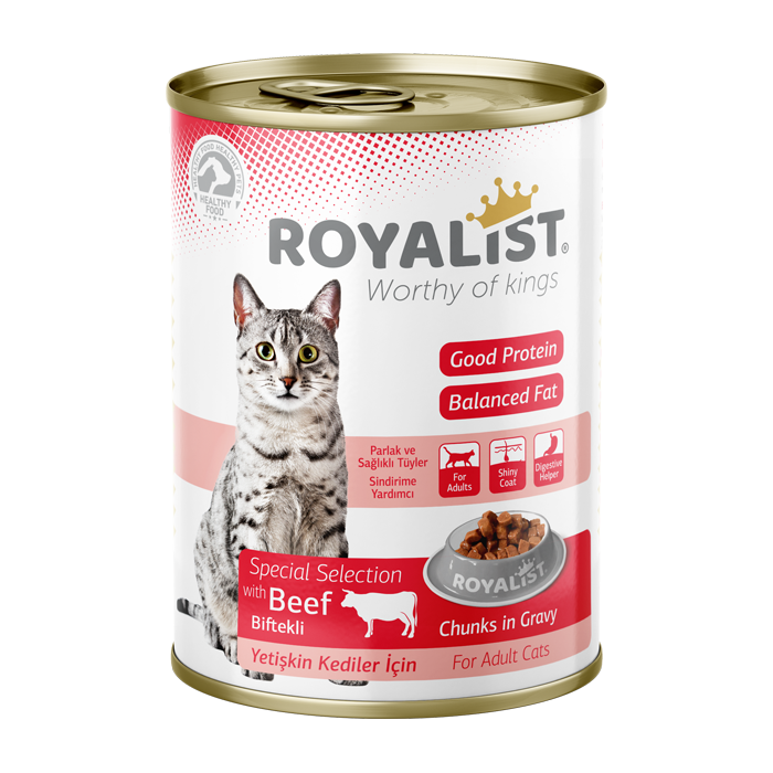 ROYALIST ADULT BEEF CHUNKS, konservai su jautiena katėms, 400g