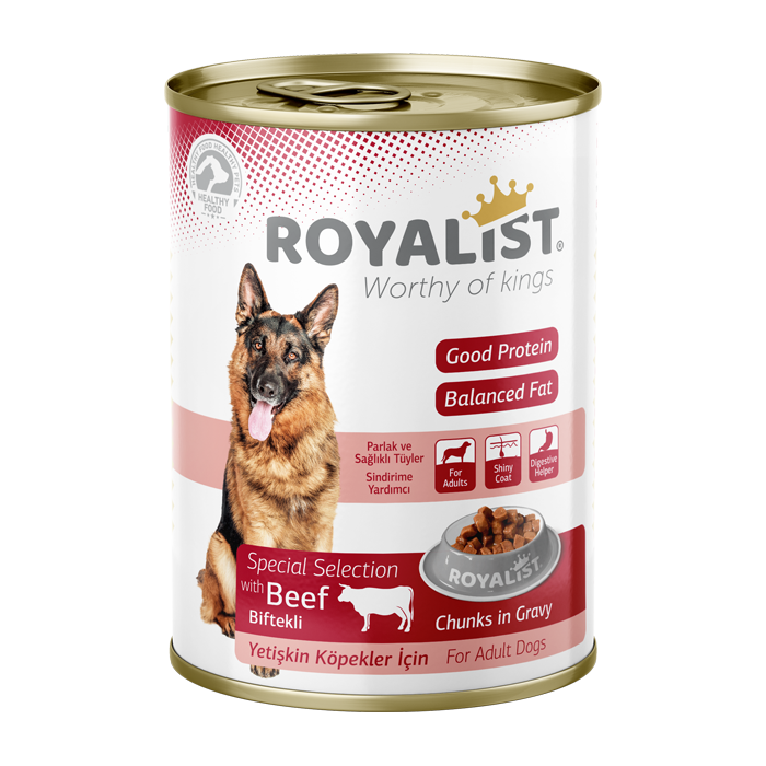 ROYALIST ADULT BEEF CHUNKS, konservai su jautiena šunims, 400g