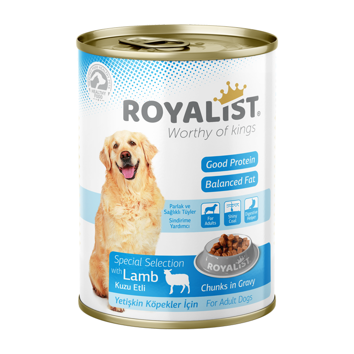 ROYALIST ADULT LAMB CHUNKS, konservai su ėriena šunims, 400g