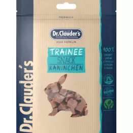 DR. CLAUDER’S TRAINEE SNACK triušienos skanėstai kubeliais šunims ir katėms 80g
