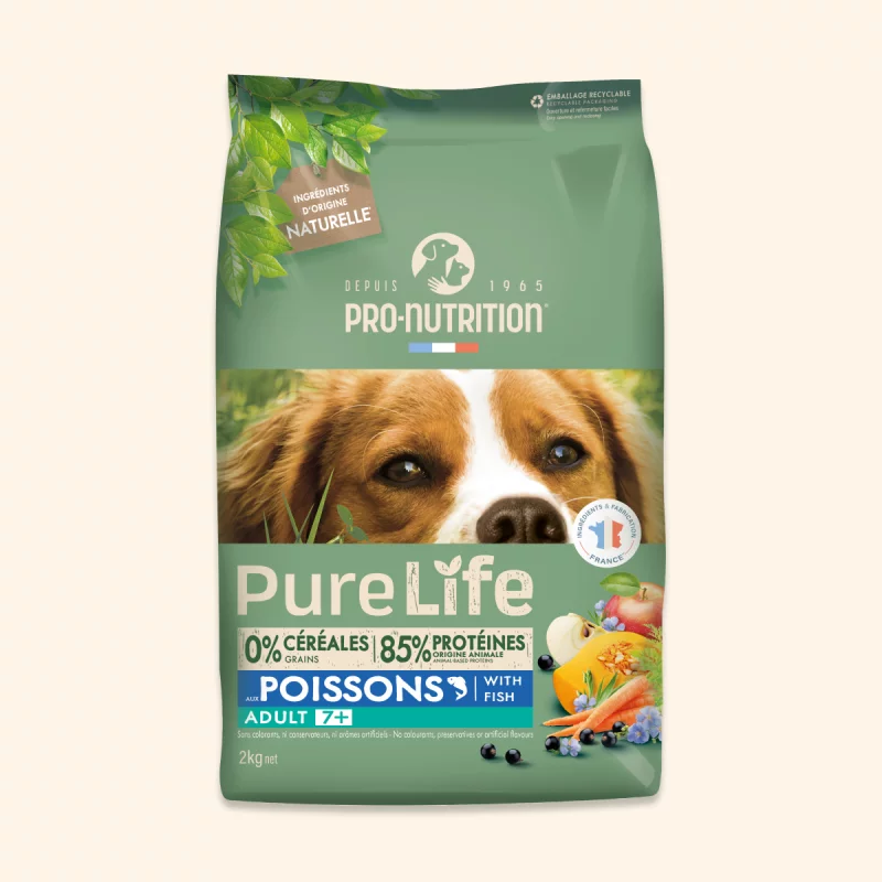 PRO-NUTRITION Pure life Adult 7+ sausas maistas suaugusiems vyresniems nei 7 metai šunims 2 kg