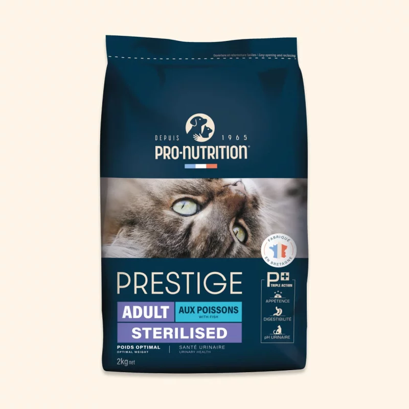 Pro-Nutrition Prestige Sterilised adult fish sausas maistas steilizuotoms katėms su žuvimi 2-10 kg