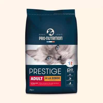 Pro-Nutrition Prestige Adult turkey sausas maistas suaugusioms katėms su kalakutiena 2 kg