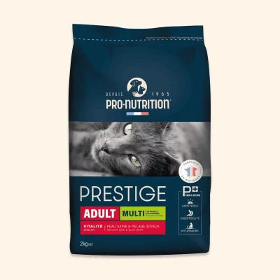 PRO-NUTRITION ADULT MULTI, visavertis super premium sausas maistas su vištiena ir daržovėmis katėms 2 kg