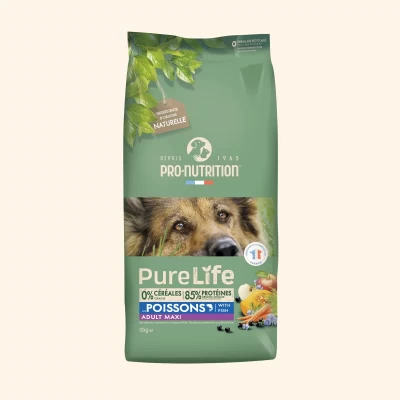 PRO-NUTRITION Pure Life Adult maxi fish sausas maistas suaugusiems didelių veislių šunims su žuvimi 12 kg PRO-NUTRITION Pure Life Adult maxi fish sausas maistas suaugusiems didelių veislių šunims su žuvimi 12 kg