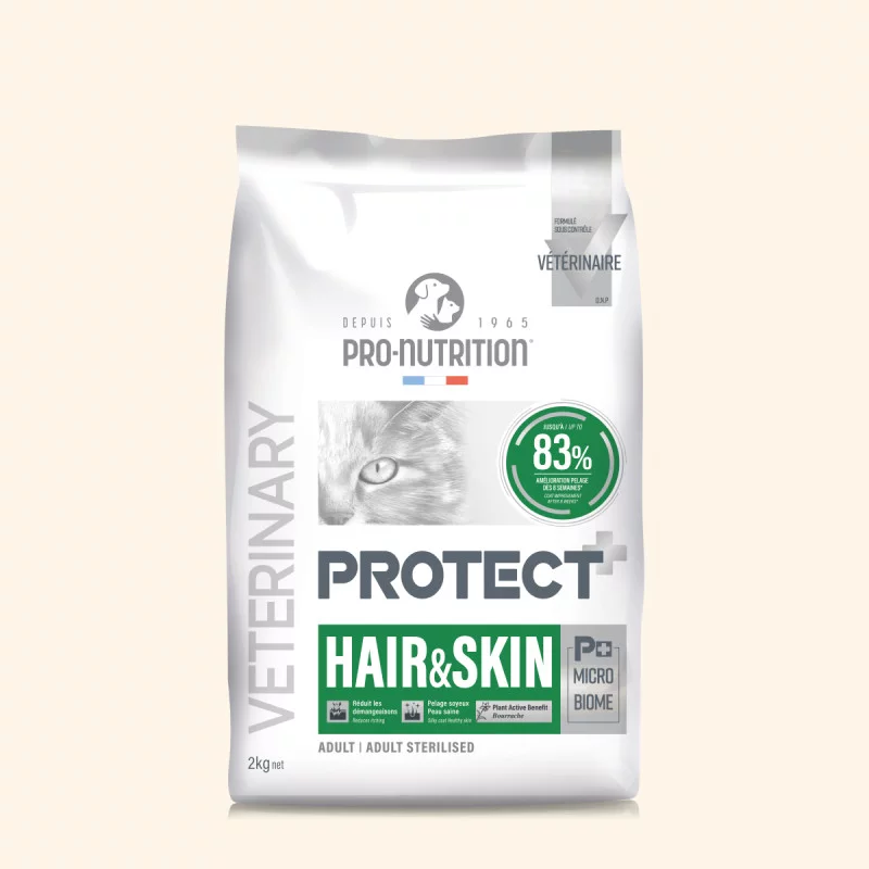 Pro-Nutrition Protect HAIR &SKIN sausas maistas odos ir kailio problemų turinčioms katėms. 2 kg