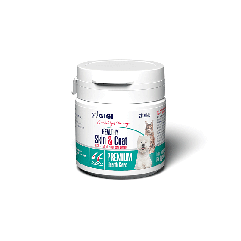 GIGI PERFECT Skin & Coat  papildas šunims ir katėms palaikyti sveiką odą ir kailį