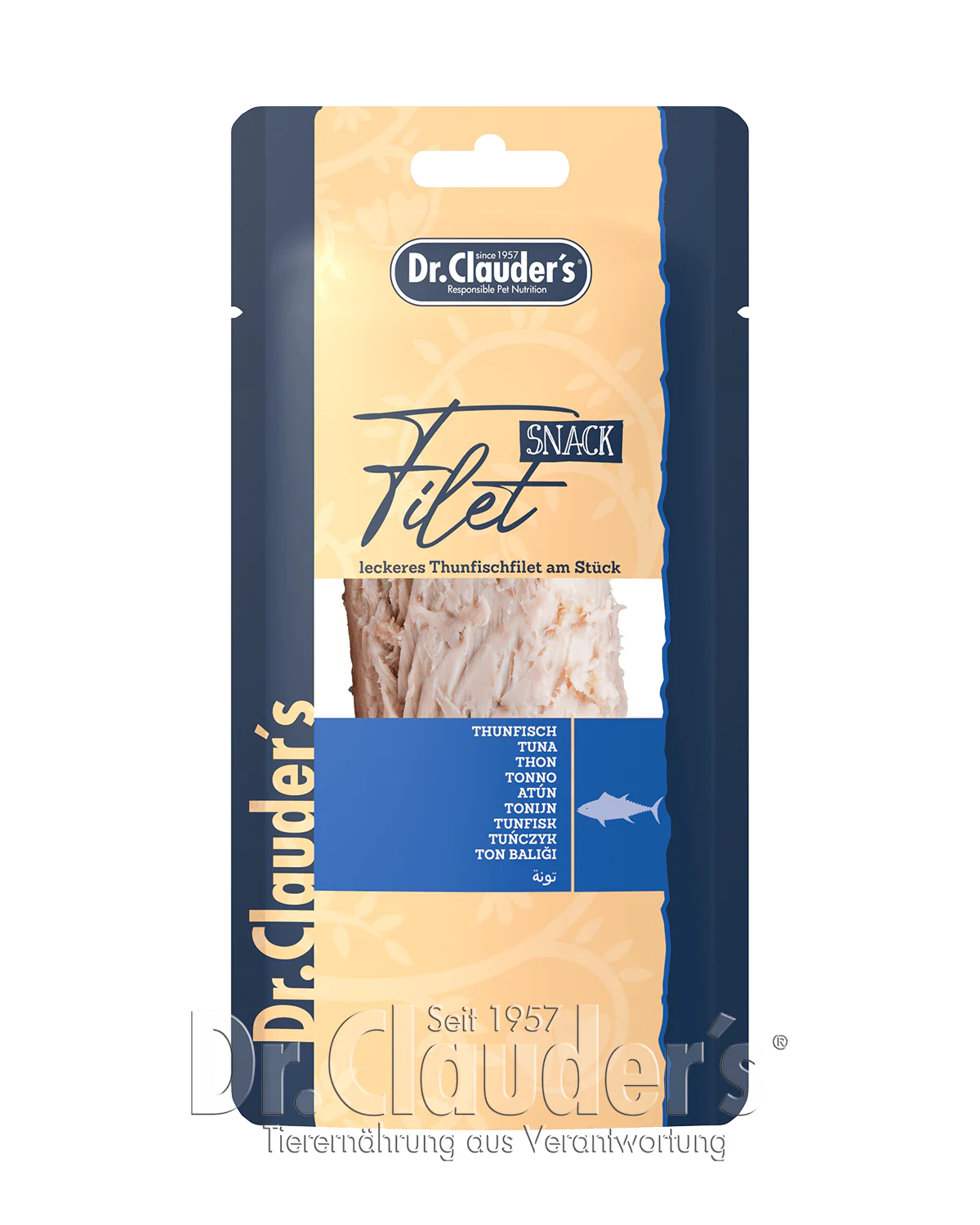 Dr. Clauder's Filet Snack Tuna Tuno filė skanėstas 30 g