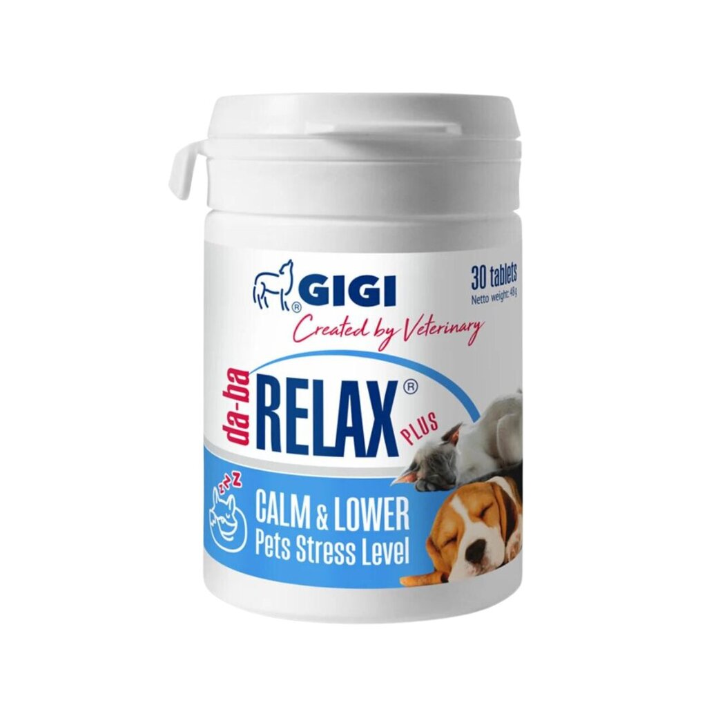 GIGI Da ba Relax  papildas šunims ir katėms nervų sistemai 30 tab.