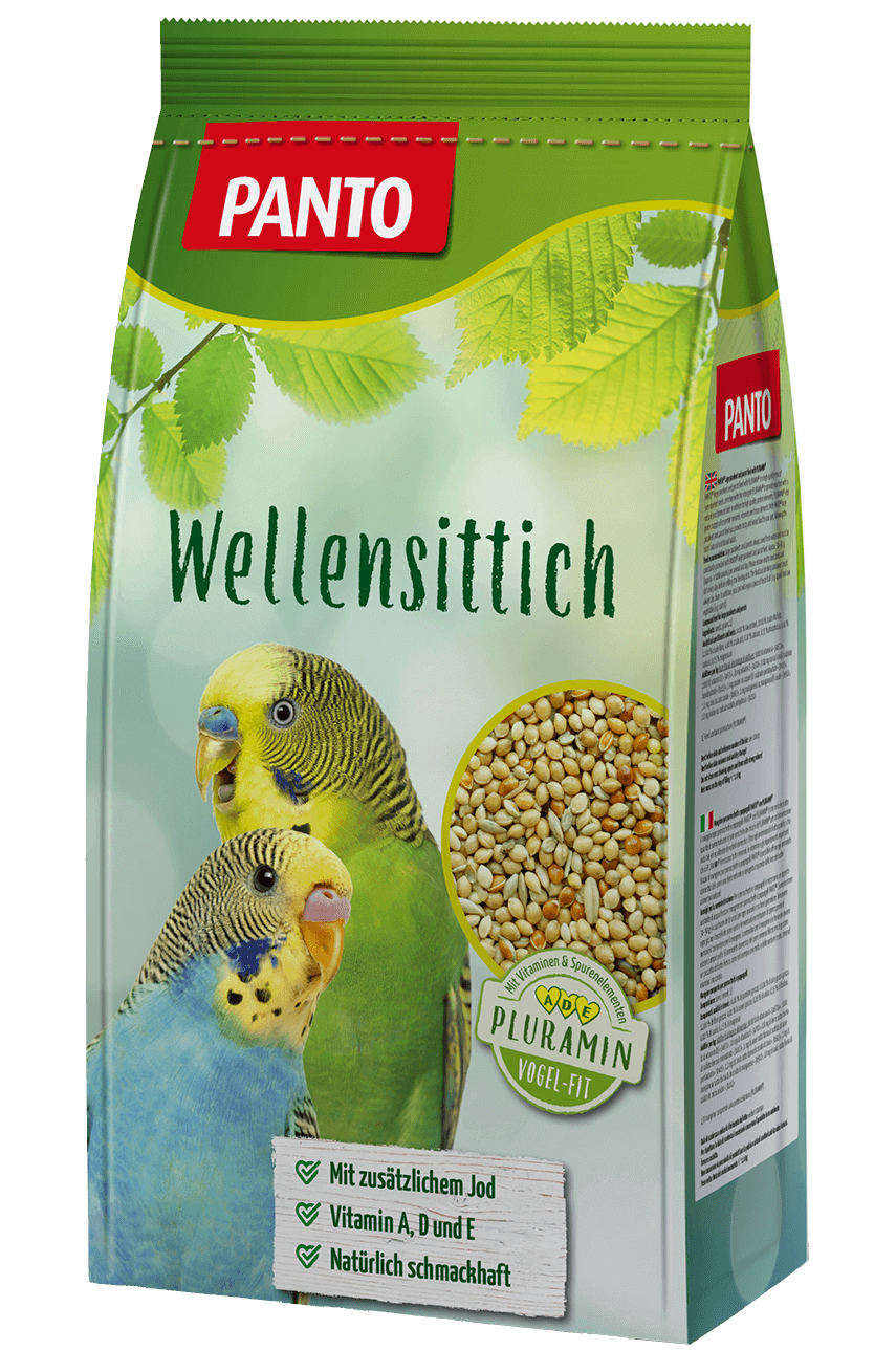 PANTO Wellensittich banguotųjų papūgėlių lesalas su Pluramin 1-2.5 kg