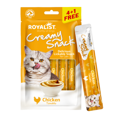 Royalist Creamy Snack Pack Chicken kreminis skanėstas su vištiena katėms 5 x15 g