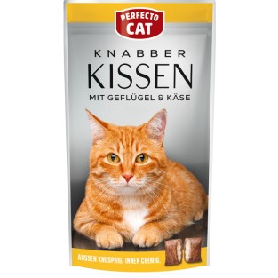 Perfecto Cat traškios pagalvėlės su kreminiu sūrio įdaru 50 g