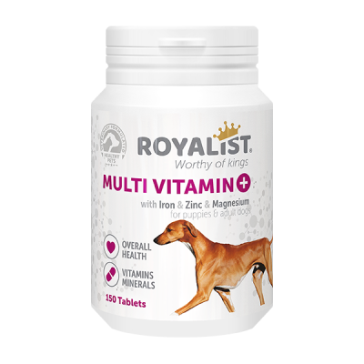 Royalist Multi Vitamin Puppy and Dog multivitaminai jauniems ir suaugusiems šunims 150 tab.