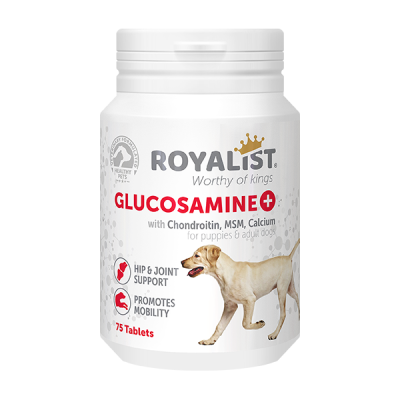Royalist Glucosamine Puppy and Dog papildas su gliukozaminu mažiems ir suaugusiems šunims 75 tab.