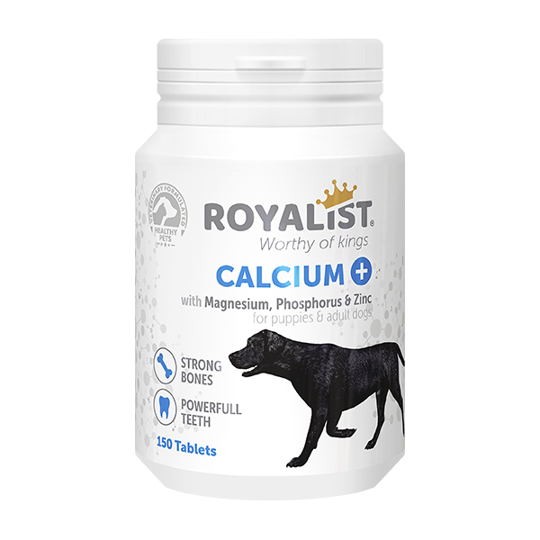 Royalist Calcium Puppy and Dog papildas su kalciu mažiems ir suaugusiems šunims 150 tab.