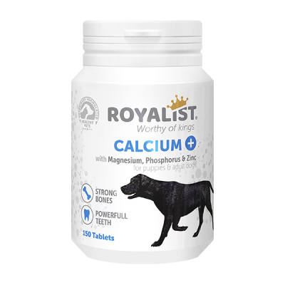 Royalist Calcium Puppy and Dog papildas su kalciu mažiems ir suaugusiems šunims 150 tab.