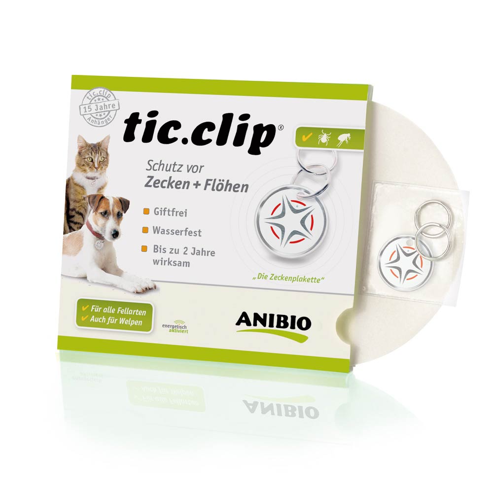 Anibio Tic-Clip pakabutis šunims ir katėms nuo erkių ir blusų