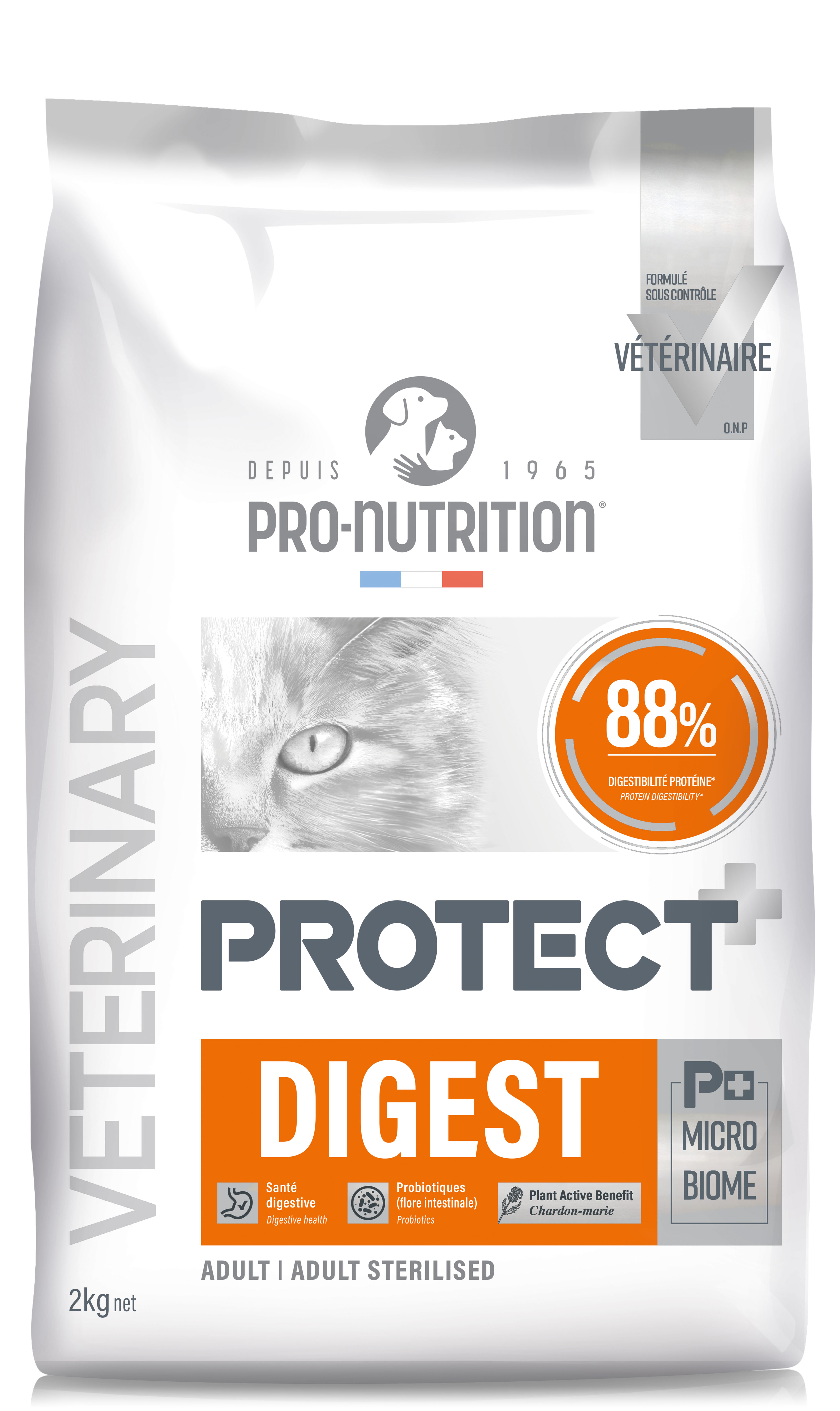 Pro-Nutrition Protect DIGEST sausas maistas virškinimo trakto ligomis sergančioms katėms 2kg