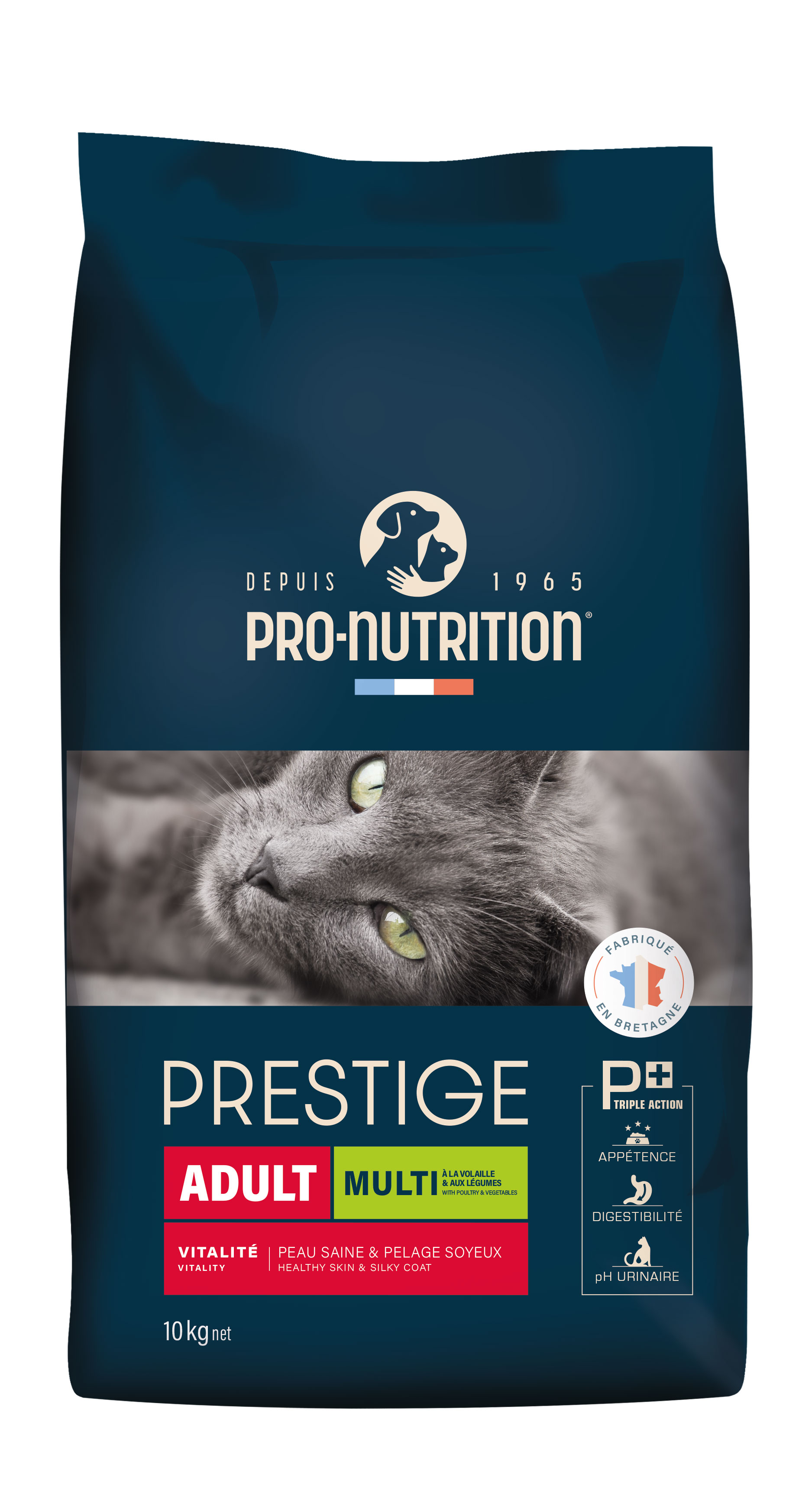 PRO-NUTRITION ADULT MULTI, visavertis super premium sausas maistas su vištiena ir daržovėmis katėms 10kg