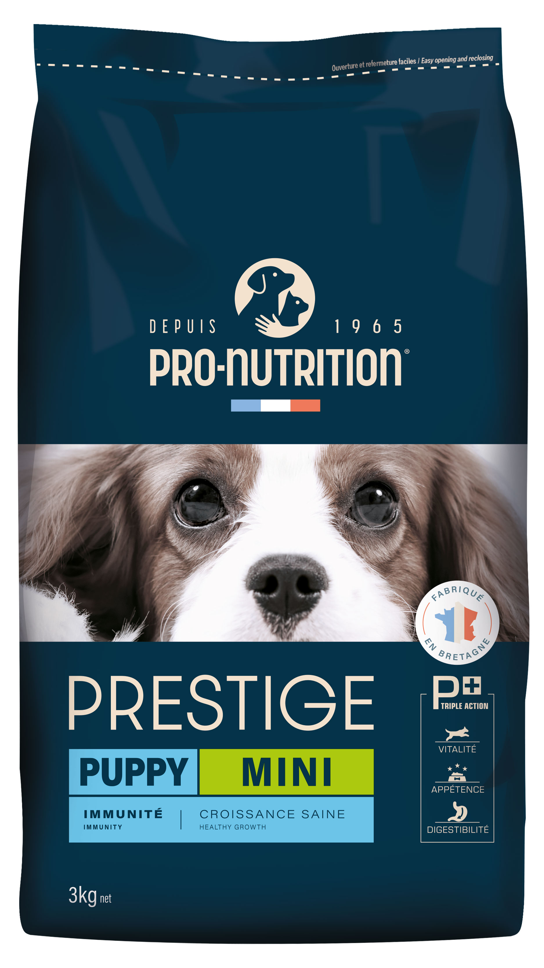 Pro-Nutrition Prestige puppy mini sausas maistas mažų veislių jauniems šuniukams 3 kg Pro-Nutrition Prestige puppy mini sausas maistas mažų veislių jauniems šuniukams 3 kg