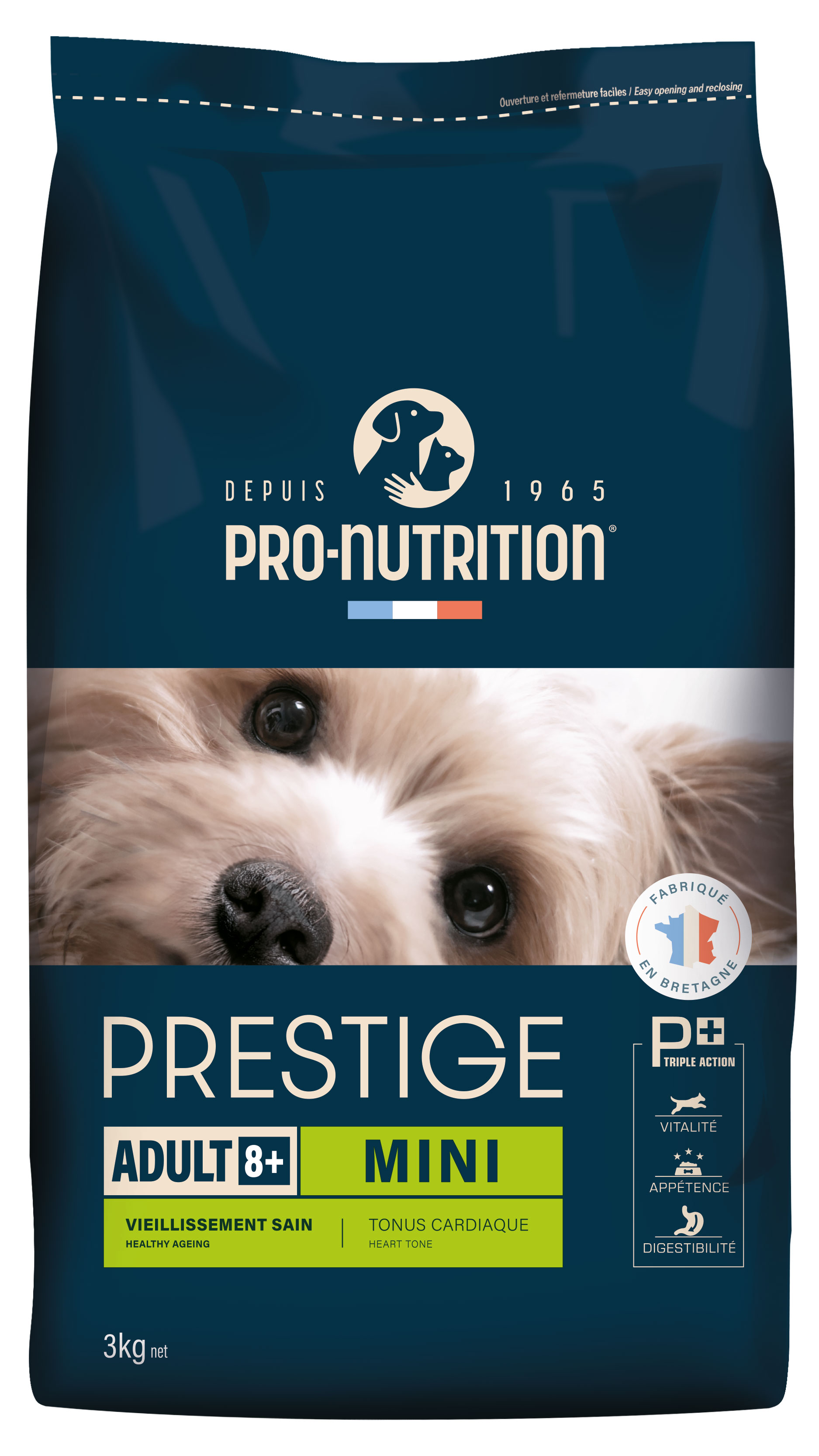 Pro-Nutrition Prestige Adult 8+ Mini sausas maistas nuo 8 metų mažų veislių šunims 3 kg Pro-Nutrition Prestige Adult 8+ Mini sausas maistas nuo 8 metų mažų veislių šunims 3 kg