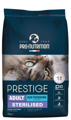 Pro-Nutrition Prestige Sterilised adult fish sausas maistas steilizuotoms katėms su žuvimi 2-10 kg