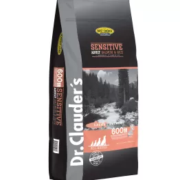 DR. CLAUDER'S SENSITIVE ADULT BEST CHOICE subalansuotas sausas maistas šunims su lašiša ir ryžiais 20kg