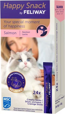 Feliway Happy Snack skystas skanėstas su lašiša 24vnt.